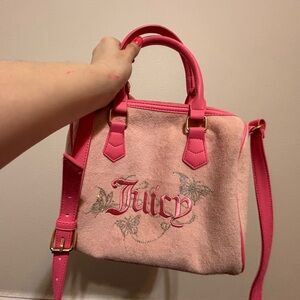 Juicy Couture Pink Satchel with Embroidered Logo